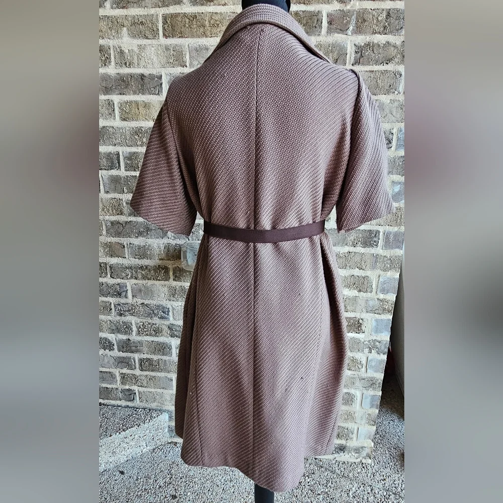 Vera Wang Short Sleeve Trench Coat Sz‎ Medium. - Picture 4 of 8